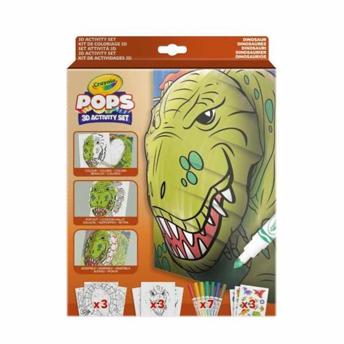 Crayola CRA1695906887685 Juego de Dibujo en 3D POPS 3D Dinosaurios 1 Crayola CRA1695906887685 Juego de Dibujo en 3D POPS 3D Dinosaurios 1