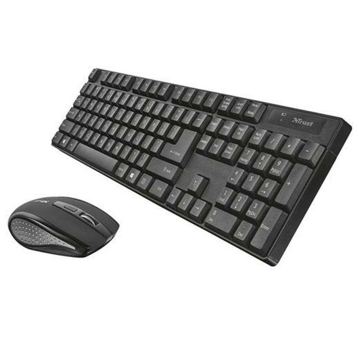 Teclado y Ratón Inalámbrico Trust 21135 Qwerty Español Negro Plata Teclado y Ratón Inalámbrico Trust 21135 Qwerty Español Negro Plata