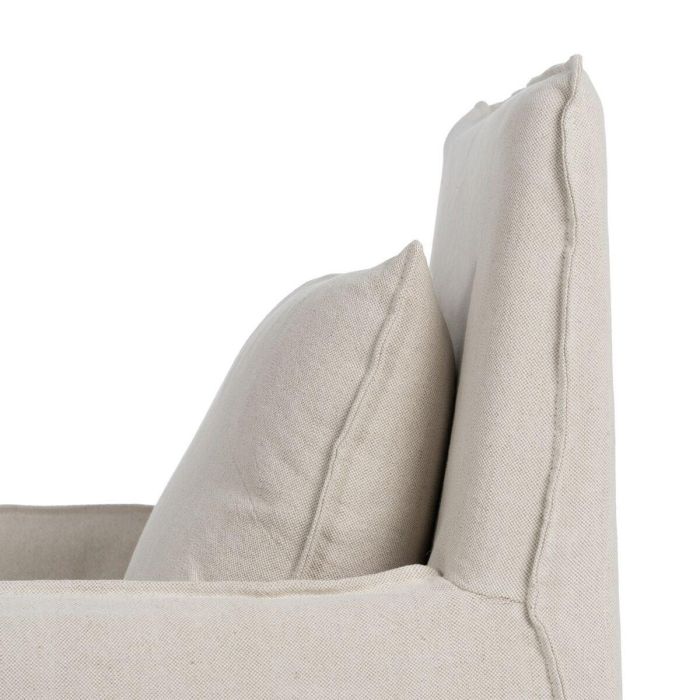 Sillón Crema Pluma Madera de pino Foam 75 x 76 x 90,5 cm 2