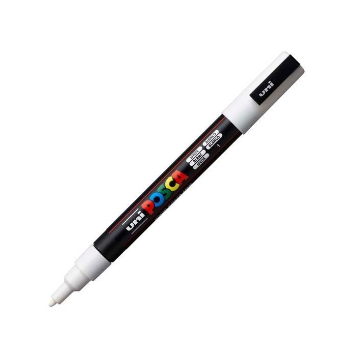 Posca Marcador Pc-3M Punta Cónica 0,9 - 1,3 mm Blanco Posca Marcador Pc-3M Punta Cónica 0,9 - 1,3 mm Blanco