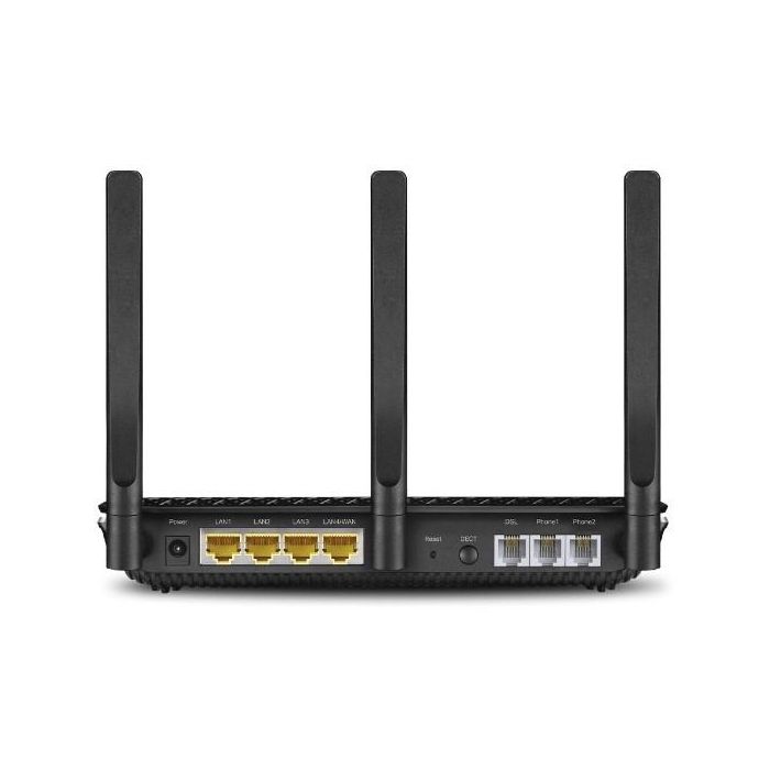 TP-Link VR2100V Router Wi-Fi 5 (802.11ac) Doble Banda, AC2100 ADSL/VDSL, Gigabit Ethernet, Negro 1 TP-Link VR2100V Router Wi-Fi 5 (802.11ac) Doble Banda, AC2100 ADSL/VDSL, Gigabit Ethernet, Negro 1