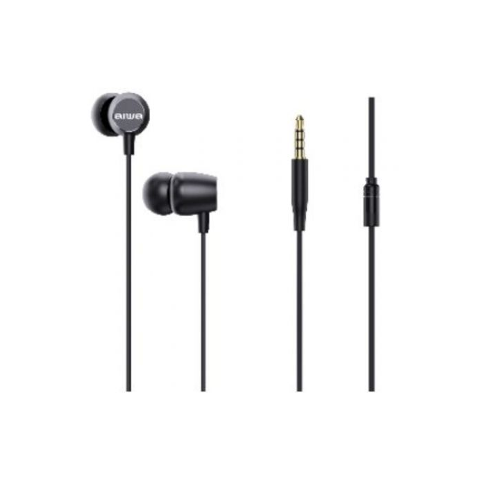 Auriculares Intrauditivos Aiwa ESTM-20BK/ con Micrófono/ Jack 3.5/ Negros