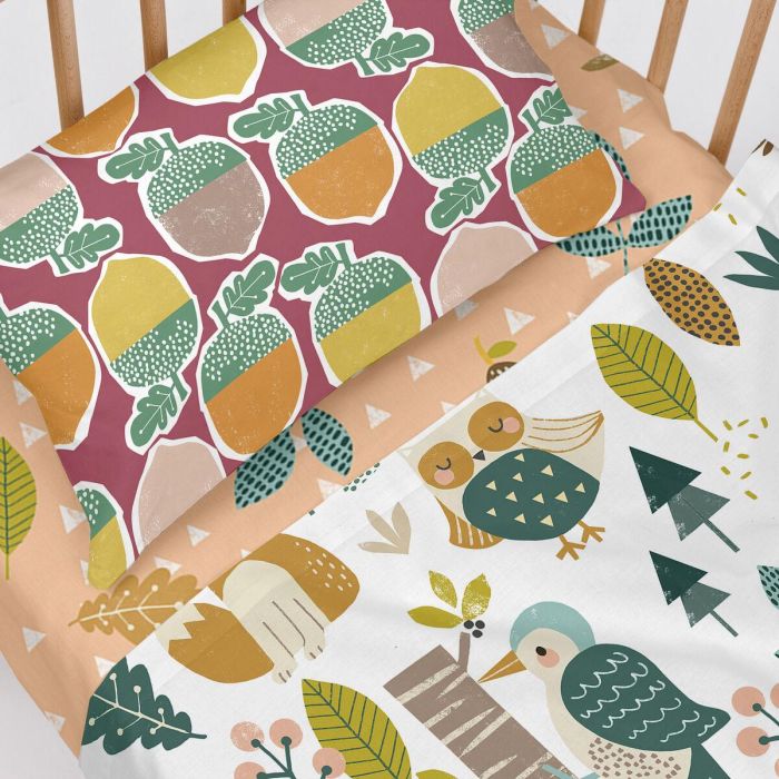 Sábana Bajera HappyFriday MOSHI MOSHI Multicolor Marrón claro 70 x 140 x 14 cm 4 Sábana Bajera HappyFriday MOSHI MOSHI Multicolor Marrón claro 70 x 140 x 14 cm 4