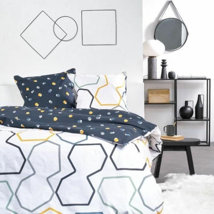 Today 11.41 Juego de cama doble Sunshine 100% Algodón 57 hilos/cm² - Funda nórdica 220x240 cm y 2 fundas de almohada 63x63 cm