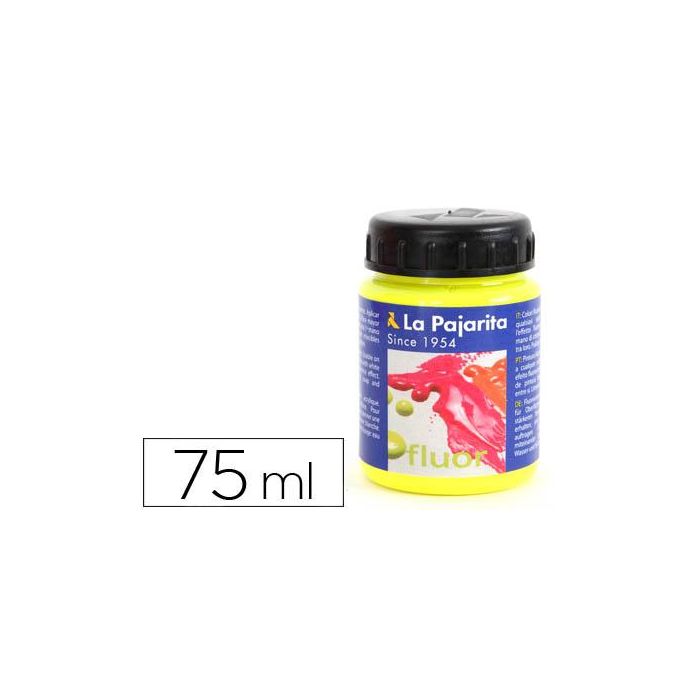 Pintura Acrilica La Pajarita F-01 Amarillo Canario 75 mL 6 unidades