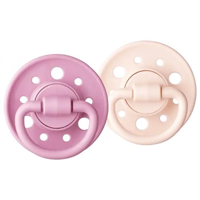 Dodie AUC3700763509112 Chupete Redondo de Goma Rosa Gaia +0m - Pack de 2