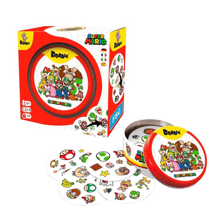 Zygomatic Dobble Super Mario, Juego de Cartas de Observación y Velocidad para 2-8 Jugadores (55 Cartas) 0 Zygomatic Dobble Super Mario, Juego de Cartas de Observación y Velocidad para 2-8 Jugadores (55 Cartas) 0