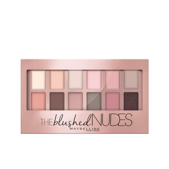 Maybelline THE BLUSHED NUDES eye shadow palette #01 Paleta de Sombras de Ojos con 12 Tonos Cálidos y Románticos para Crear Looks Únicos