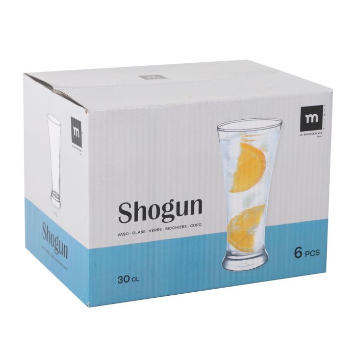 La Mediterranea Set 6 Vasos Shogun 300 cc (8 Cajas)