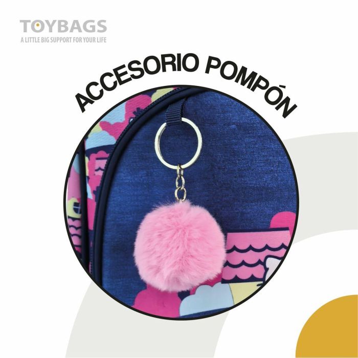 Hello Kitty Mochila Primaria Doble Compartimento, Gran Capacidad, Adaptable a Carro con Pom-Pom, 42x31x13.5cm 3 Hello Kitty Mochila Primaria Doble Compartimento, Gran Capacidad, Adaptable a Carro con Pom-Pom, 42x31x13.5cm 3
