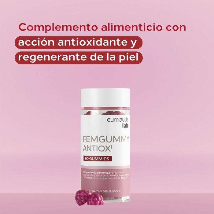 Cumlaude Lab FEMGUMMY ANTIOX gominolas antioxidantes para piel, cabello y uñas - 60 unidades 5 Cumlaude Lab FEMGUMMY ANTIOX gominolas antioxidantes para piel, cabello y uñas - 60 unidades 5