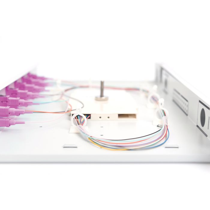 DIGITUS LWL Spleißbox 1HE bestückt 6x SC DX OM4 grau 6