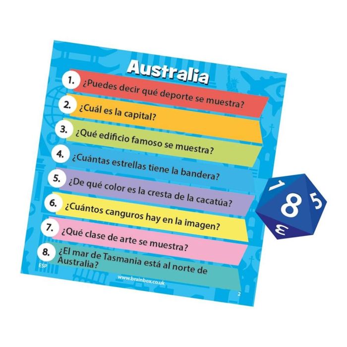 BrainBox Juego de Cartas El Mundo - Memorizar y Aprender sobre Países y Culturas, Edad Recomendada 8+ Años 2