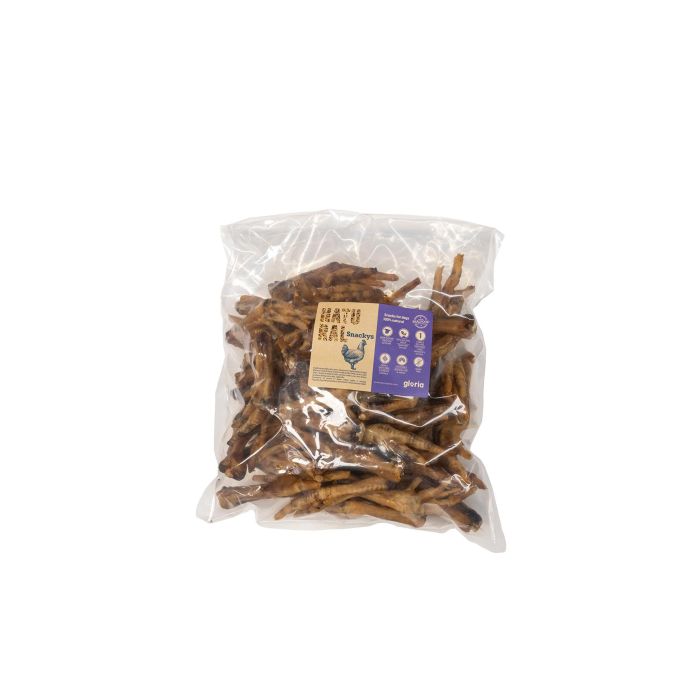 Snacks Gloria Patas de Pollo Deshidratadas al Horno 100% Naturales para Perros, Bolsa de 50 Unidades, Hecho en España 1 Snacks Gloria Patas de Pollo Deshidratadas al Horno 100% Naturales para Perros, Bolsa de 50 Unidades, Hecho en España 1