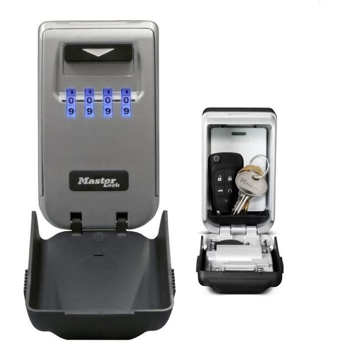 MASTER LOCK Caja de llaves segura - Formato M - Combinación retroiluminada - Almacenamiento seguro MASTER LOCK Caja de llaves segura - Formato M - Combinación retroiluminada - Almacenamiento seguro