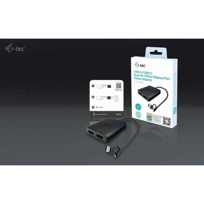 Cable USB i-Tec CADUAL4KDP Negro 2
