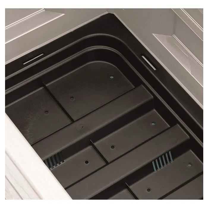 Stefanplast Jardinera Italia Rectangular con Rejilla Gris Piedra 100x43x142cm 4