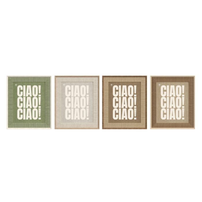 DKD Home Decor Marco de Foto 20x25 Urban Beige Natural, PS y Cristal, 1.7 x 31 x 26 cm (Pack de 12 Unidades)