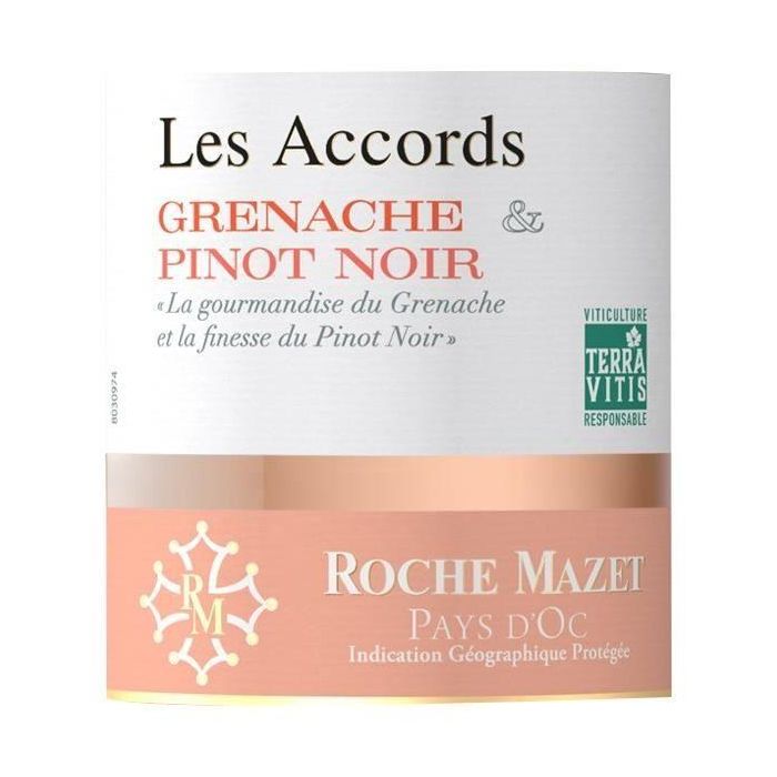 Acuerdos de Roche Mazet Garnacha & Pinot Noir 2019 Pays d'Oc - vino rosado Languedoc 1