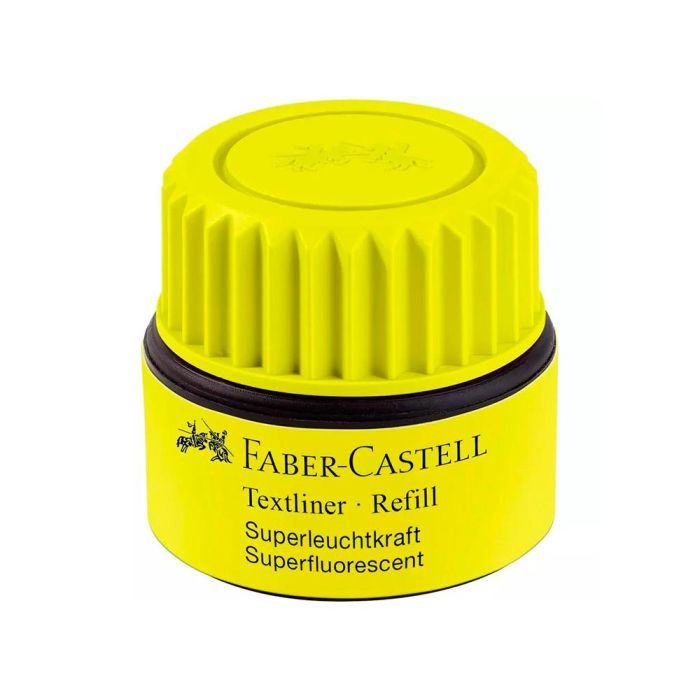 Tinta Rotulador Faber Castell Textliner Fluorescente 1549 Con Sistema Capilar Color Amarillo Bote 30 mL 1