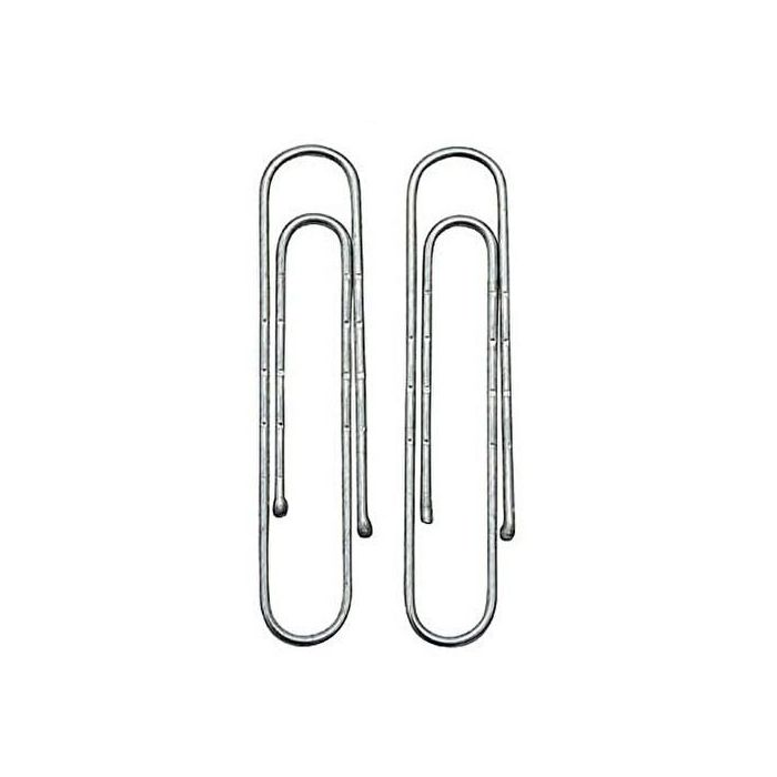 WEDO 110 50012261 - Clips de Oficina Norica 580 Metálicos Ondulados, 50 mm, Plata, Pack de 100 Unidades