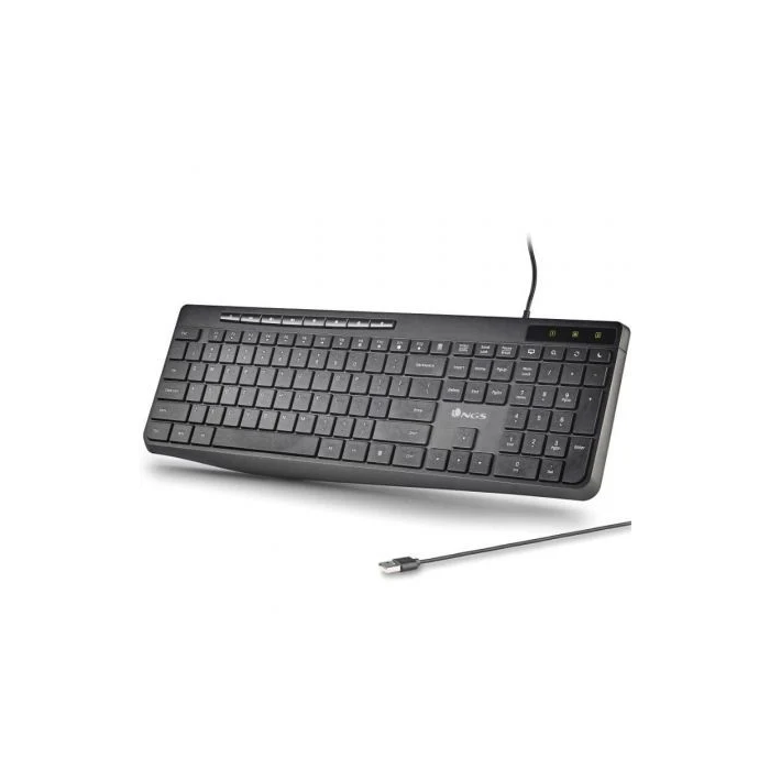 NGS Teclado Spectra Ultra Slim Silencioso Multimedia USB-A