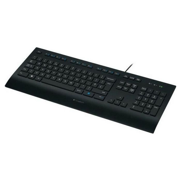 Logitech K280E Teclado Cableado USB con Reposamuñecas Integrado, Teclas Silenciosas Planas, y Diseño Resistente a Salpicaduras 2 Logitech K280E Teclado Cableado USB con Reposamuñecas Integrado, Teclas Silenciosas Planas, y Diseño Resistente a Salpicaduras 2