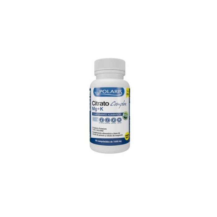 POLARIS Citrato Complex Magnesio + Potasio Comprimidos - Función Muscular y Ósea Saludable - Sin Gluten, Apto Veganos