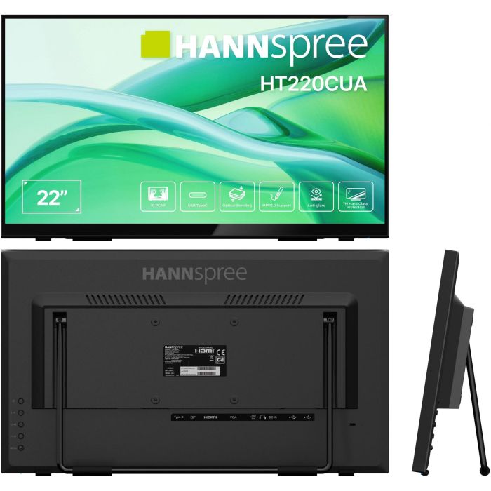 Hannspree HT220CUA Monitor Táctil 21.5" Full HD LED 16:9 HDMI DP USB Pantalla Plana Antirreflectante Negro 5 Hannspree HT220CUA Monitor Táctil 21.5" Full HD LED 16:9 HDMI DP USB Pantalla Plana Antirreflectante Negro 5
