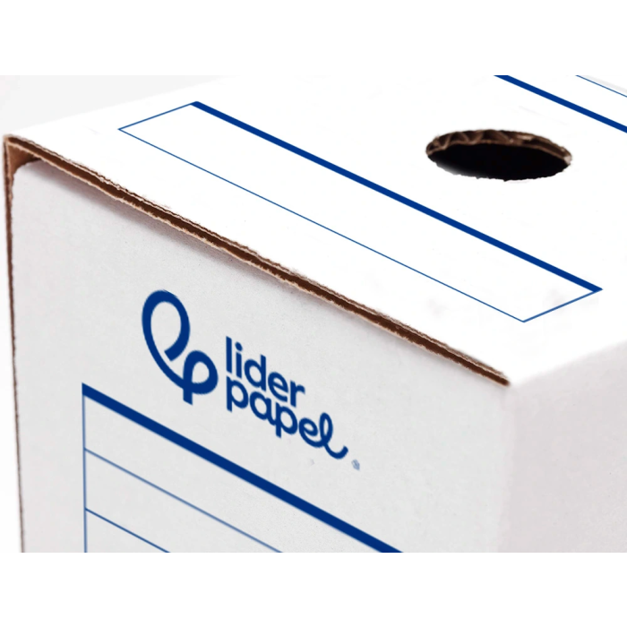 Liderpapel Caja de Archivo Definitivo Automática Folio Cartón Reciclado Blanco Lomo 100 mm Montaje Automático 360x100x255mm 7