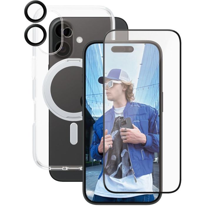 PanzerGlass CARE Feature Protector de Pantalla Cerámico 3-en-1 para iPhone 16