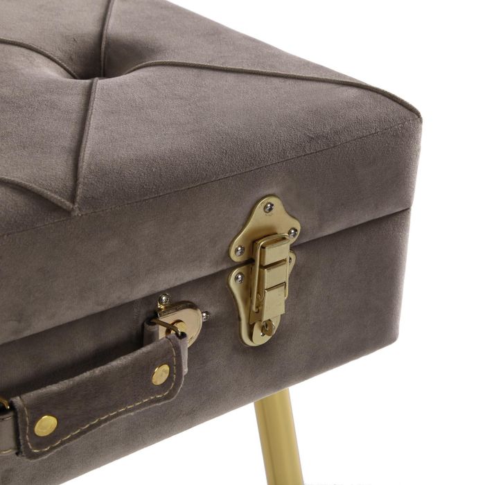 Pie De Cama Gris Claro Velvet Versa 34X42CM 3 Pie De Cama Gris Claro Velvet Versa 34X42CM 3