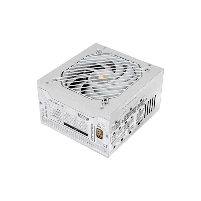 Mars Gaming Fuente de Alimentación MPB1000PSIW 1000W 80 Plus Gold Blanca ATX 3.1 PCIe 5.1 0 Mars Gaming Fuente de Alimentación MPB1000PSIW 1000W 80 Plus Gold Blanca ATX 3.1 PCIe 5.1 0