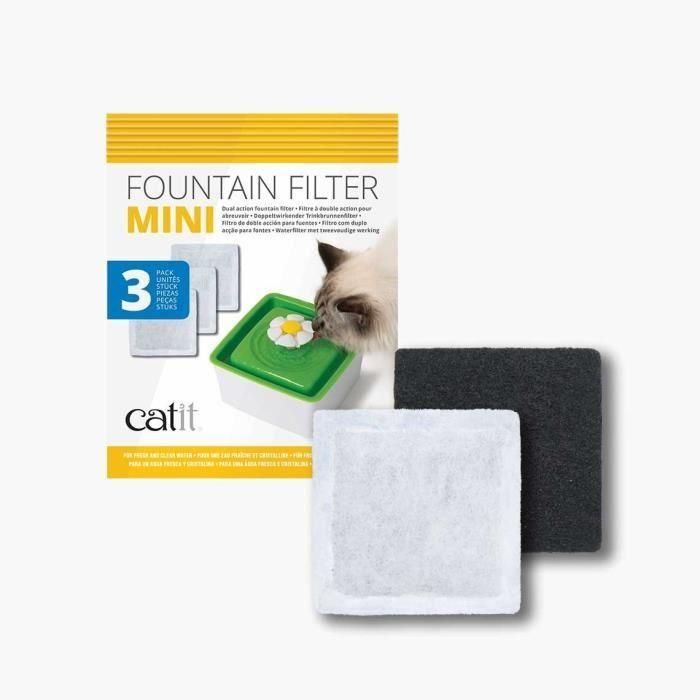 Filtro para fuente de agua para gatos Catit Flower Mini - Flower Mini - Doble acción - 3 piezas 2 Filtro para fuente de agua para gatos Catit Flower Mini - Flower Mini - Doble acción - 3 piezas 2