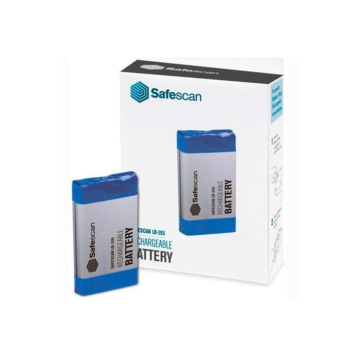 Safescan Batería Recargable Lb-205 Para Contadoras De Dinero Modelos 6165, 6175 Y 6185 Safescan Batería Recargable Lb-205 Para Contadoras De Dinero Modelos 6165, 6175 Y 6185