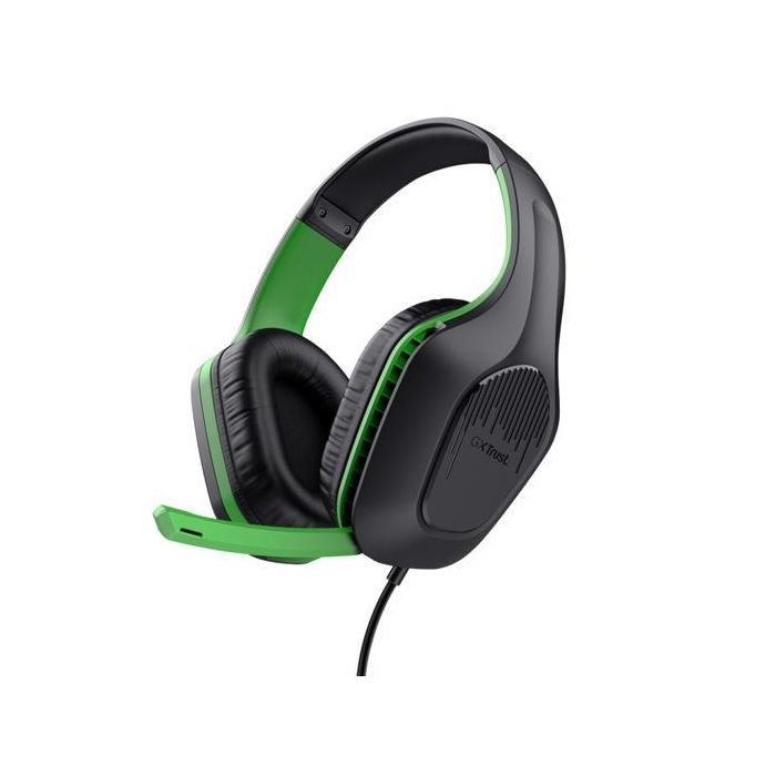Trust Auriculares Gaming Gxt 415X Zirox Headset C- Microfono Diadema Ajustable Jack 3.5.Mm Verde-Negro Trust Auriculares Gaming Gxt 415X Zirox Headset C- Microfono Diadema Ajustable Jack 3.5.Mm Verde-Negro