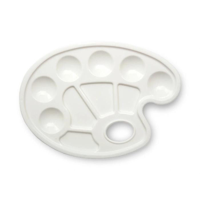 Liderpapel Paleta Ovalada de Plástico 10 Huecos para Diestros 17x22.5cm 1