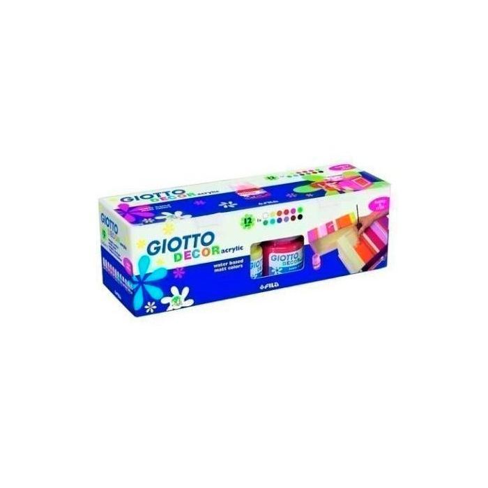 Giotto Témpera Acrílica Decor Colores Surtidos 12 Botes 25 mL Giotto Témpera Acrílica Decor Colores Surtidos 12 Botes 25 mL
