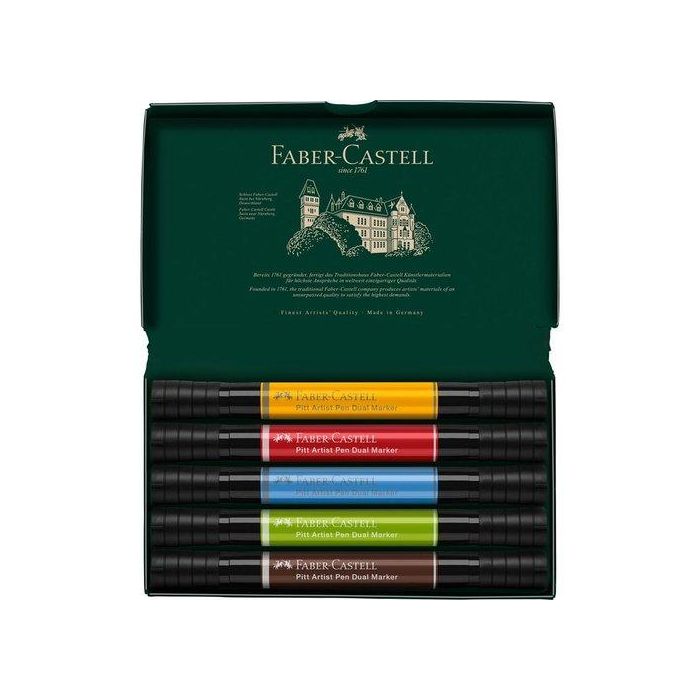 Rotulador Faber-Castell Pitt Artist Pens Doble Punta Pincel Caja De 5