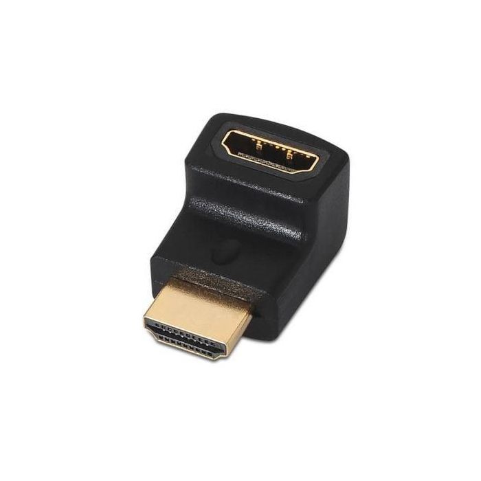 Aisens A121-0124 Adaptador HDMI Acodado Macho a Hembra Tipo A - Conexión en Espacios Reducidos, Negro Aisens A121-0124 Adaptador HDMI Acodado Macho a Hembra Tipo A - Conexión en Espacios Reducidos, Negro