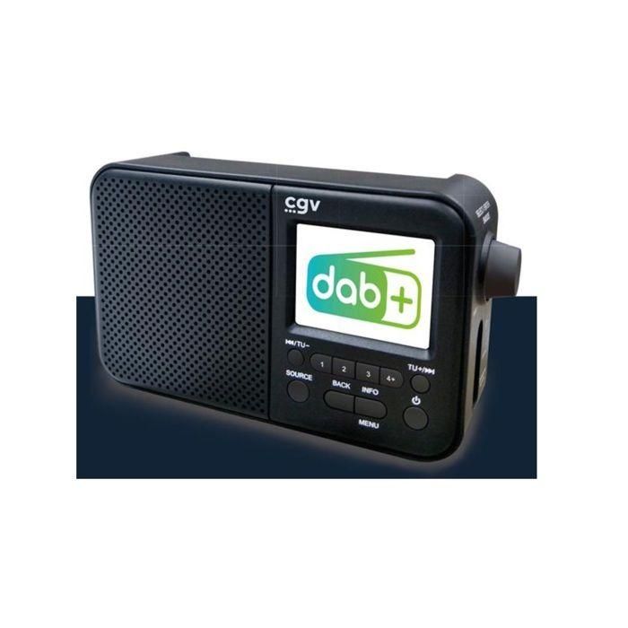 CGV DR7+ Radio portátil DAB+ FM Pantalla color TFT 2,4" Toma auriculares Ecoconsumo