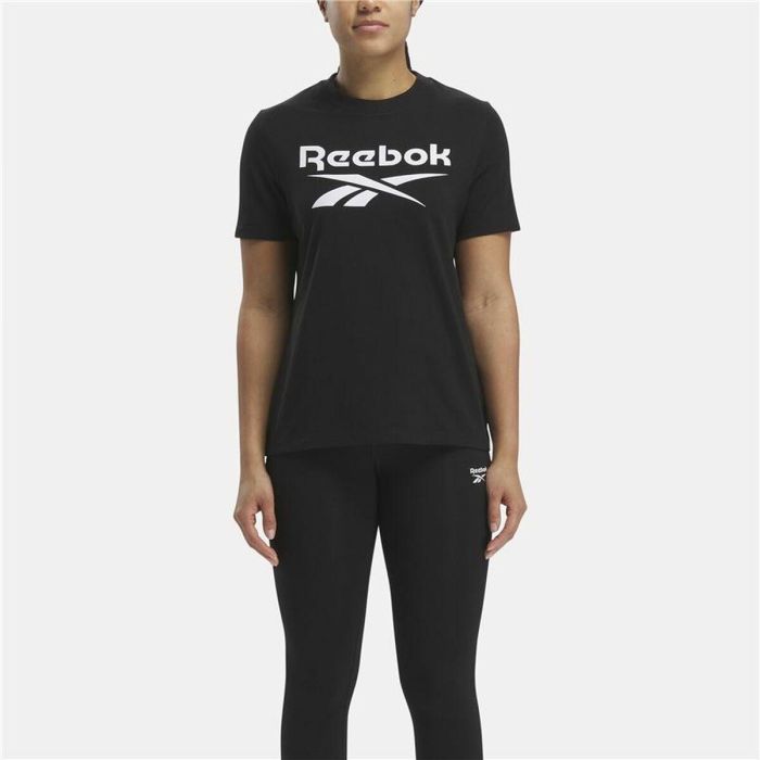 Camiseta de Manga Corta Mujer Reebok Identity Big Logo Negro 3