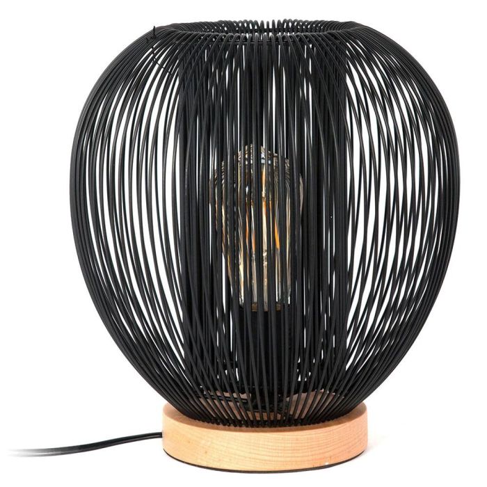 Lámpara De Mesa Bola Negra Home Deco Light