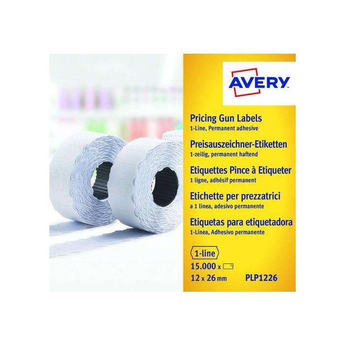 Etiquetas De Precios Avery Adh.Permanente 26X12 Mm Blanco Rollo 1.500 Uds.