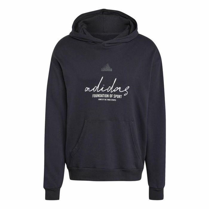 Sudadera con Capucha Hombre Adidas Brand Love French Terry Negro 0 Sudadera con Capucha Hombre Adidas Brand Love French Terry Negro 0
