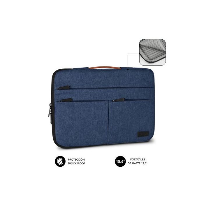 SUBBLIM Maletin Air Padding 360 Sleeve 15,6" Blue 1 SUBBLIM Maletin Air Padding 360 Sleeve 15,6" Blue 1