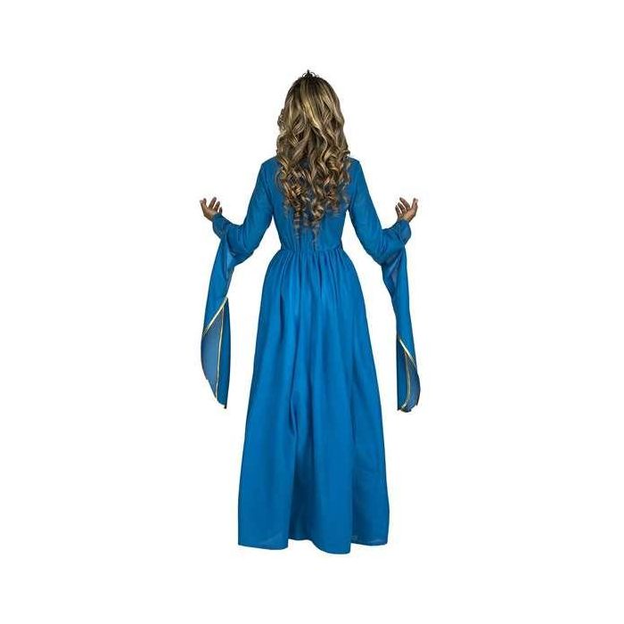 Disfraz princesa medieval azul vestido y diadema talla XXL Disfraz princesa medieval azul vestido y diadema talla XXL