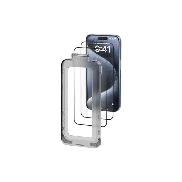 Protector de Pantalla de Cristal Templado Vention KUKTCA-30 para iPhone 15 Pro + Herramienta de Instalación Antipolvo Protector de Pantalla de Cristal Templado Vention KUKTCA-30 para iPhone 15 Pro + Herramienta de Instalación Antipolvo