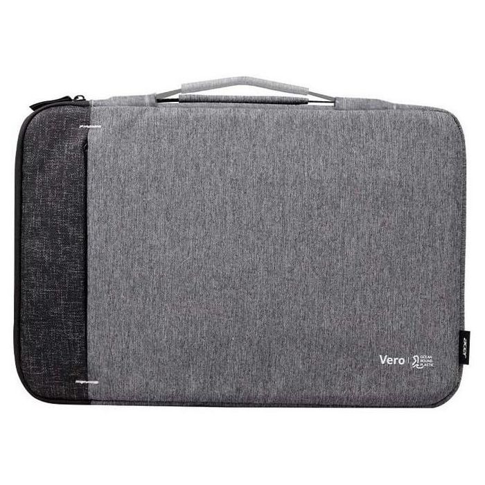 Acer Funda protectora Vero OBP para portátil 15.6" - Gris, poliéster reciclado, cierre de cremallera