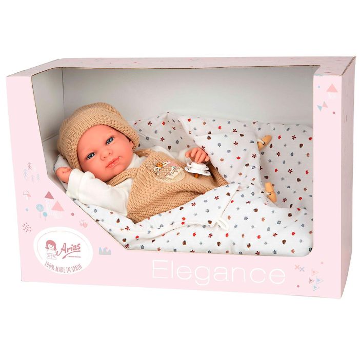 Muñecas Arias 60898 Muñeco Elegance Cris, 40 cm, con Saco de Dormir, Peto Beige y Chupete para Bebés +0 Meses 1 Muñecas Arias 60898 Muñeco Elegance Cris, 40 cm, con Saco de Dormir, Peto Beige y Chupete para Bebés +0 Meses 1